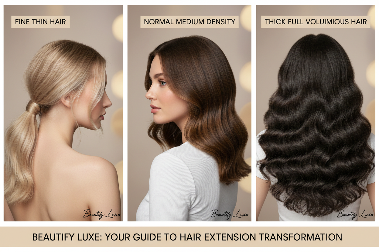 Hair Thickness Comparison - Three Women