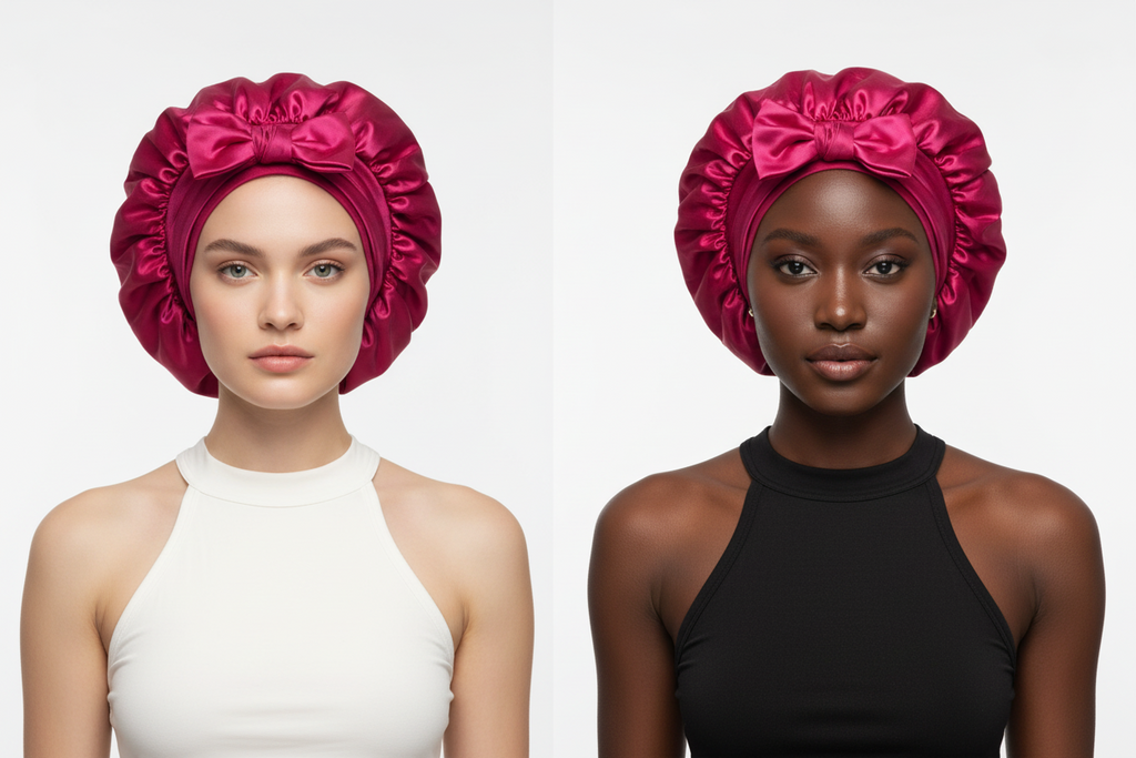 SATIN BONNET WITH TIE