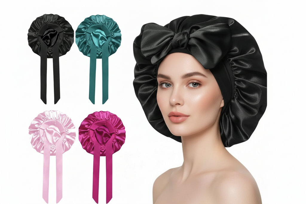 SATIN BONNET WITH TIE