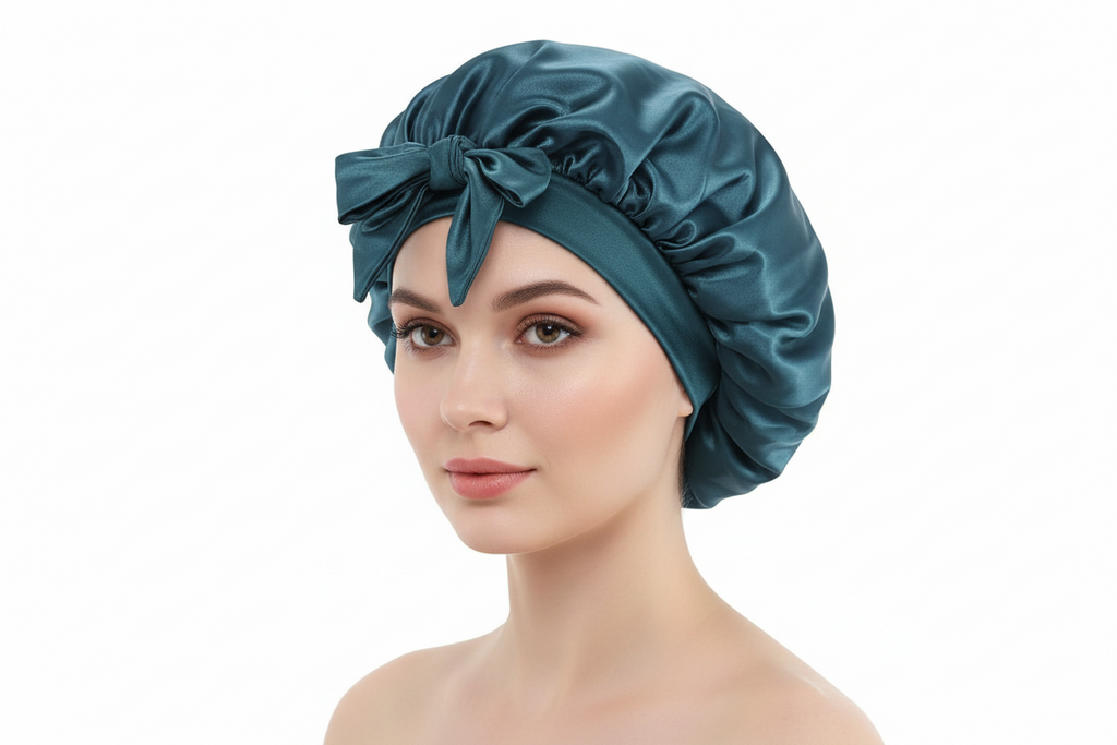 SATIN BONNET WITH TIE